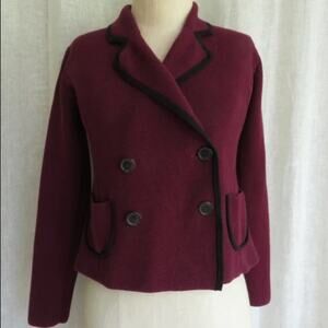 Maroon LOFT Sweater Blazer